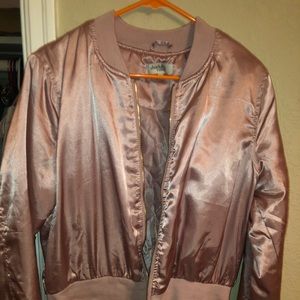 Rose Gold Bomber Jacket